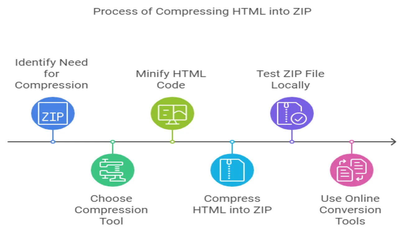 How do I convert HTML Code to a ZIP file