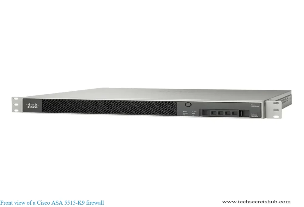 Front view of a Cisco ASA 5515-K9 firewall